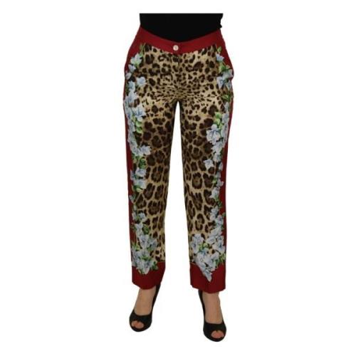 Dolce & Gabbana Lyxig Multifärgad Sidenshögmidjehose Multicolor, Dam