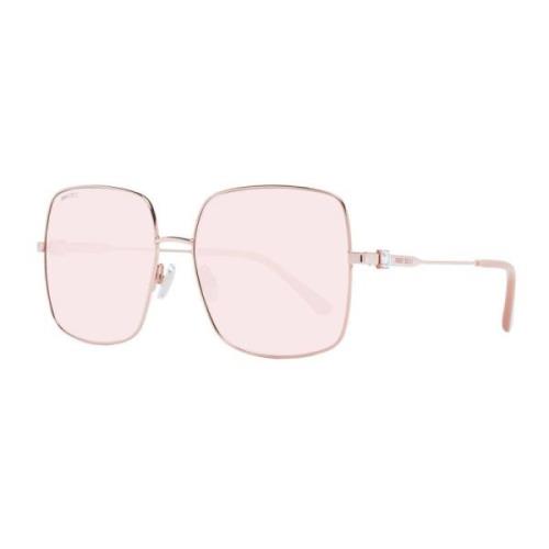 Jimmy Choo Stiliga fyrkantiga solglasögon med UV-skydd Pink, Dam