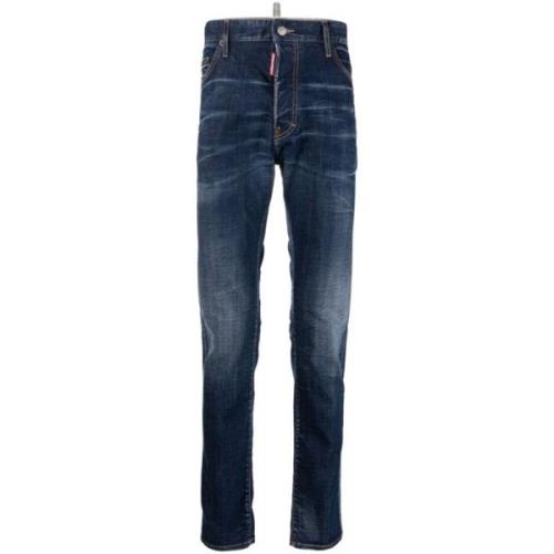 Dsquared2 Blå Jeans med 3,5 cm Klack Blue, Herr