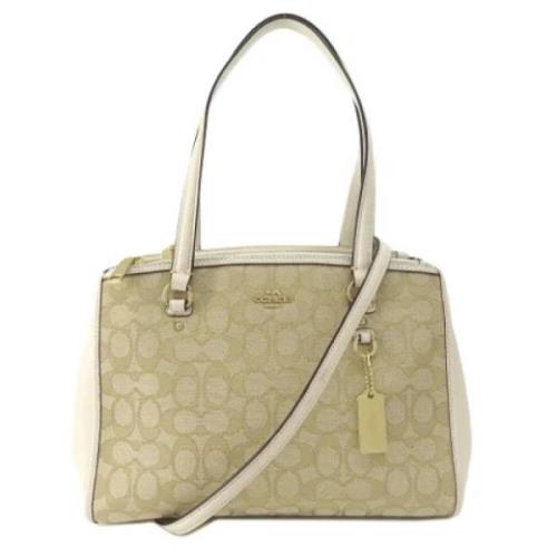 Coach Pre-owned Pre-owned Canvas axelremsvskor Beige, Dam