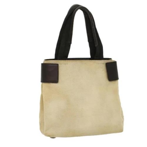 Prada Vintage Pre-owned Canvas prada-vskor Beige, Dam