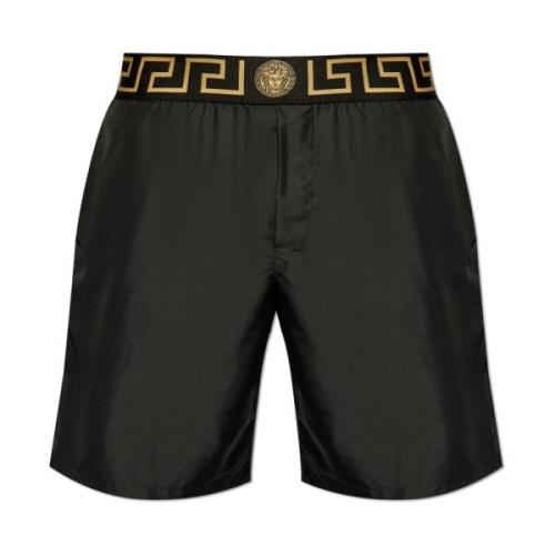 Versace Badshorts med logotyp Black, Herr