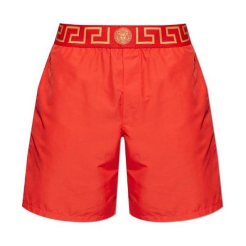 Versace Badshorts med logotyp Red, Herr