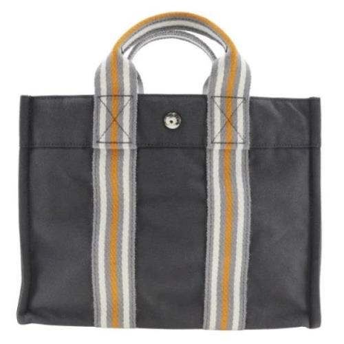 Hermès Vintage Pre-owned Bomull totevskor Gray, Unisex