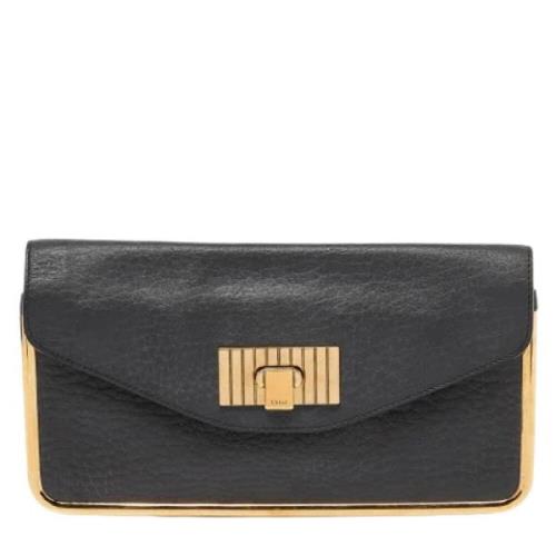 Chloé Pre-owned Pre-owned Laeder kuvertvskor Black, Dam