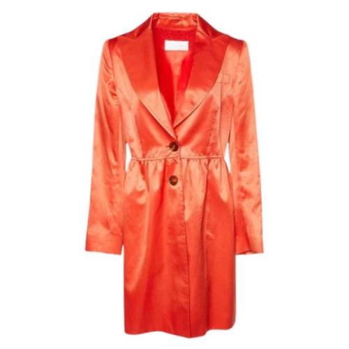 Valentino Vintage Pre-owned Satin ytterklder Orange, Dam