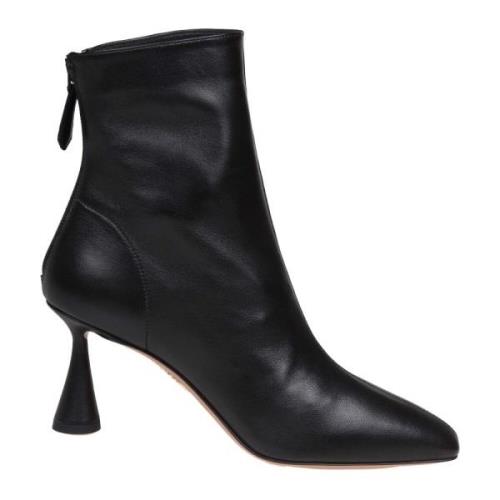 Aquazzura Svarta Läder Ankelboots Black, Dam