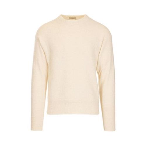 Altea Borstad Crewneck Tröja Beige, Herr