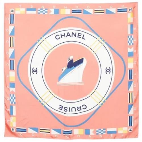 Chanel Vintage Pre-owned Silke sjalar Multicolor, Dam