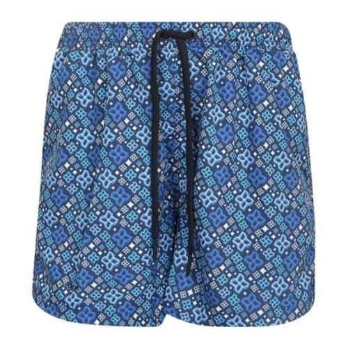 Tagliatore Mönstrade badshorts för män Blue, Herr