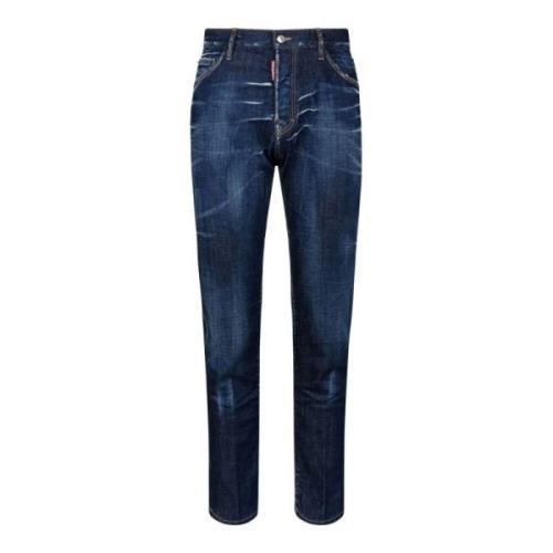 Dsquared2 Navy Blue Skater Jeans Blue, Herr