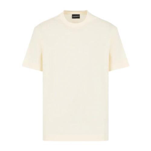 Emporio Armani Kortärmad Logo Lettering T-shirt Beige, Herr