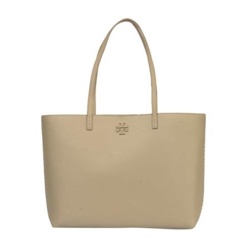 Tory Burch McGraw Tote Väskor Kollektion Beige, Dam