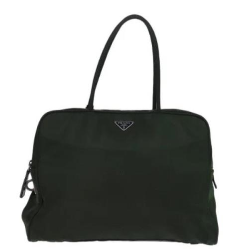 Prada Vintage Pre-owned Tyg prada-vskor Green, Dam