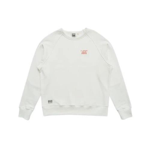 Deus Ex Machina Vit Crew Neck Sweatshirt White, Herr