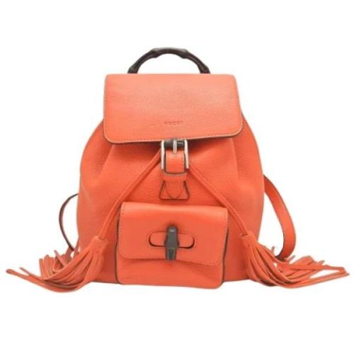 Gucci Vintage Pre-owned Laeder ryggsckar Orange, Dam