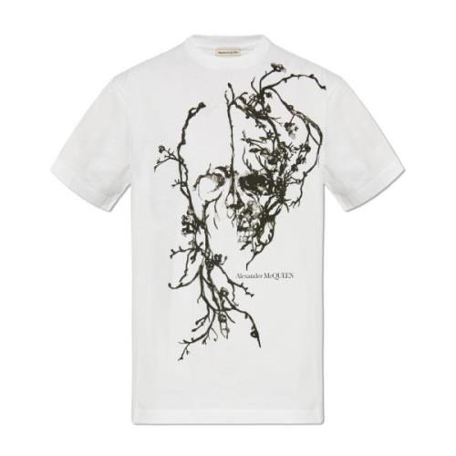 Alexander McQueen Oversize T-shirt White, Dam