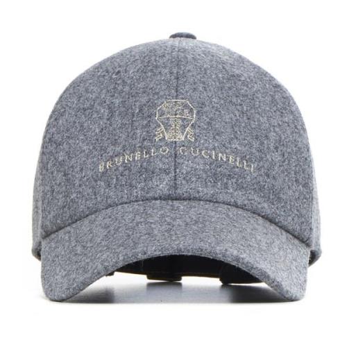 Brunello Cucinelli Stiliga Hattar Kollektion Gray, Herr