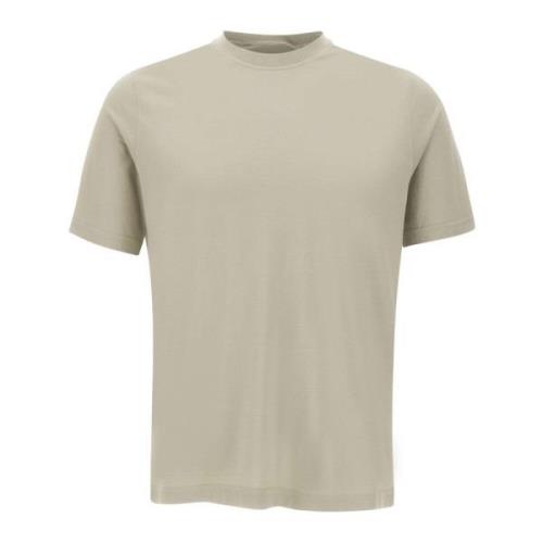 Filippo De Laurentiis Bomull Crepe T-shirt och Polo Beige, Herr