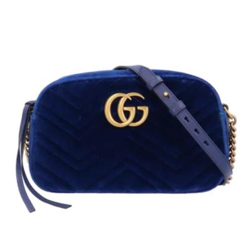 Gucci Vintage Pre-owned Tyg gucci-vskor Blue, Dam