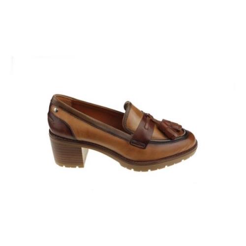 Pikolinos Autentiska damklackloafers Brown, Dam