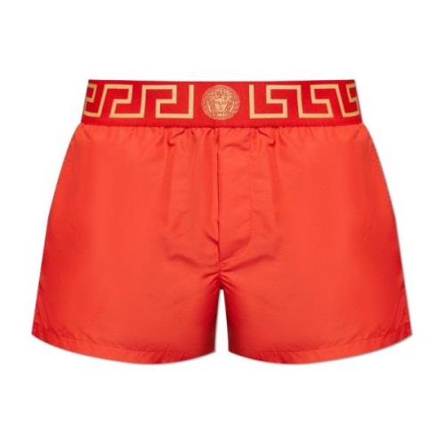 Versace Badshorts med logotyp Red, Herr