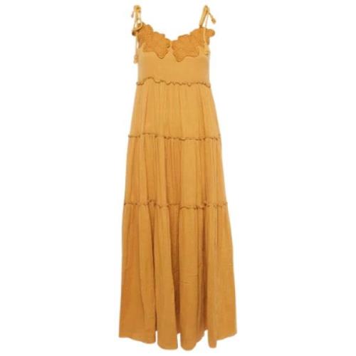 Chloé Pre-owned Pre-owned Bomull klnningar Yellow, Dam