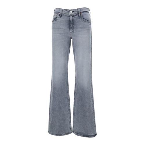 Mother Grå Bookie Heel Jeans Gray, Dam