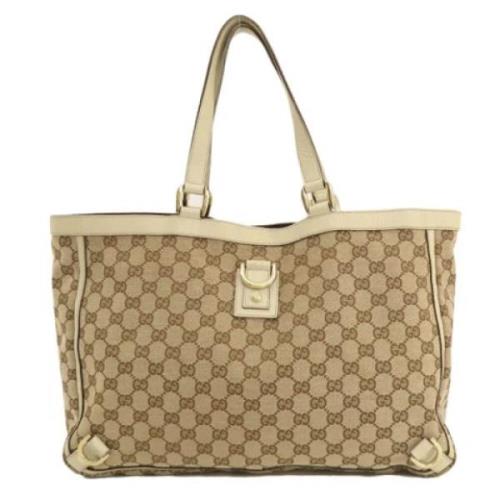 Gucci Vintage Pre-owned Canvas gucci-vskor Beige, Dam