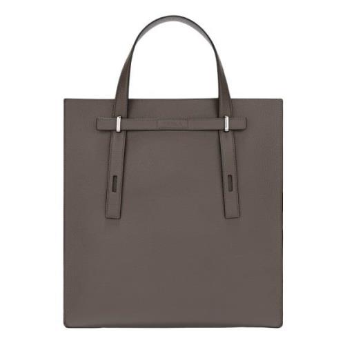 Furla Giove Tote med Kontrastpaneler Brown, Herr