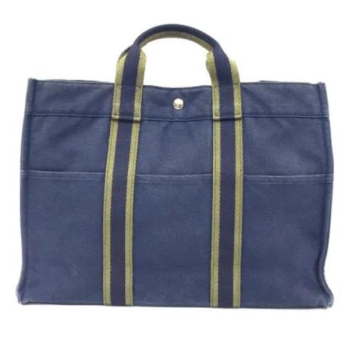 Hermès Vintage Pre-owned Tyg totevskor Blue, Dam