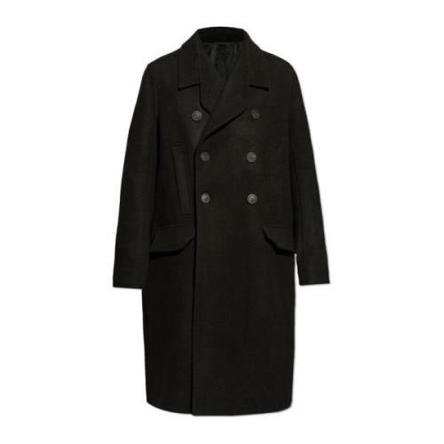 Rick Owens Officer Coat Black, Herr