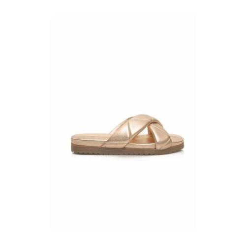 Cerruti 1881 Beige Läder Flätad Sandal Beige, Dam