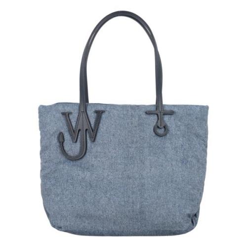 JW Anderson Blå Anchor Denim Tote Väska Blue, Unisex