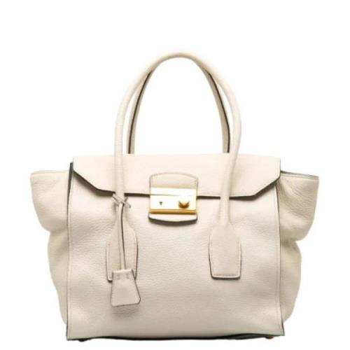 Prada Vintage Pre-owned Tyg prada-vskor Beige, Dam