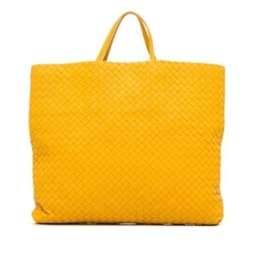 Bottega Veneta Vintage Pre-owned Laeder handvskor Yellow, Dam