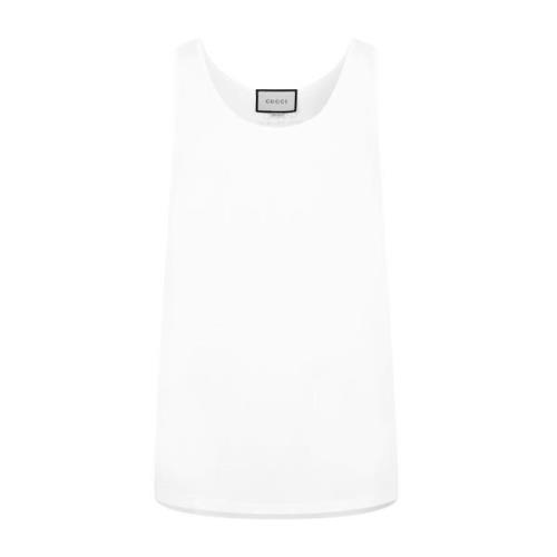 Gucci Logo Tank Top Vit Bomull Italien White, Herr