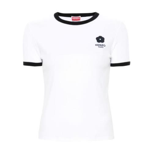 Kenzo Blommotiv Crew Neck T-shirt White, Dam