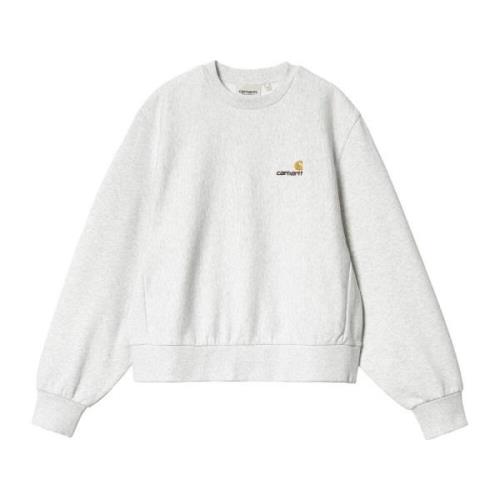 Carhartt Wip Amerikansk Script Sweatshirt Gray, Dam