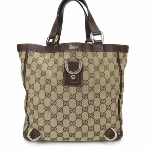 Gucci Vintage Pre-owned Canvas handvskor Beige, Dam