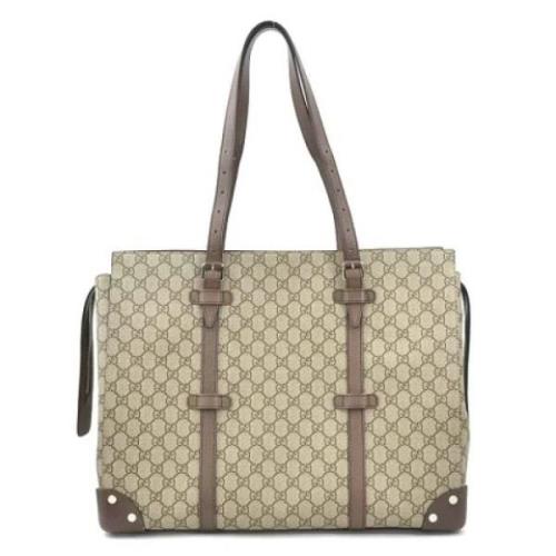 Gucci Vintage Pre-owned Canvas axelremsvskor Brown, Dam