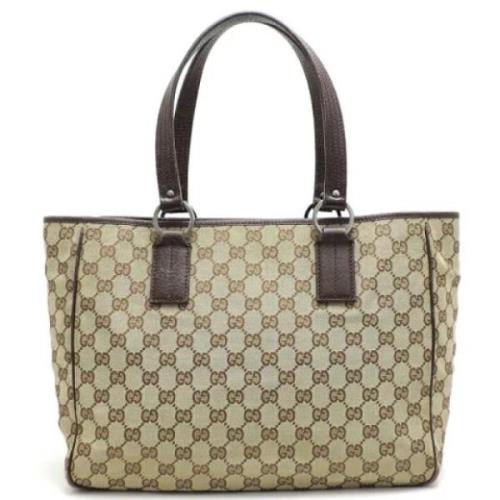 Gucci Vintage Pre-owned Canvas totevskor Beige, Dam