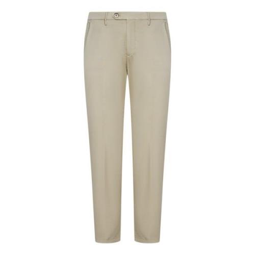 Michael Coal Beige Slim-Fit Capri Byxor Beige, Herr