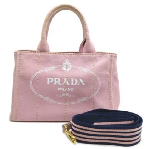 Prada Vintage Pre-owned Tyg prada-vskor Pink, Dam