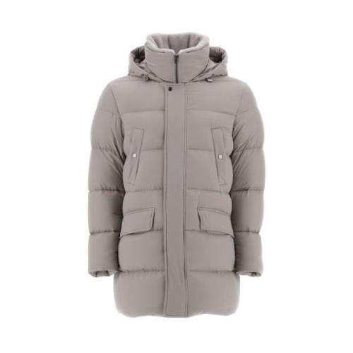 Herno Herr Parka Jacka med Fjäderfyllning Gray, Herr