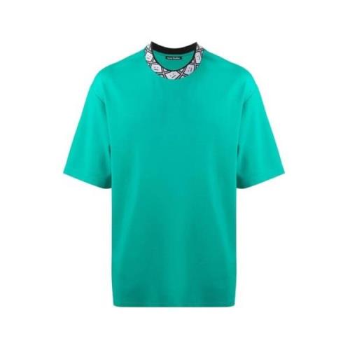 Acne Studios Face Motif Mock Neck Shirt Green, Herr