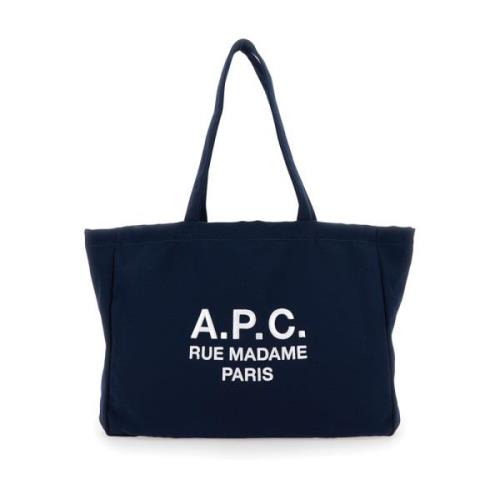 A.p.c. Stiliga väskor för shopping Blue, Herr