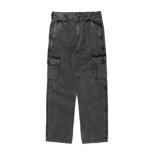 Dickies Stiliga Straight Jeans för Män Black, Herr