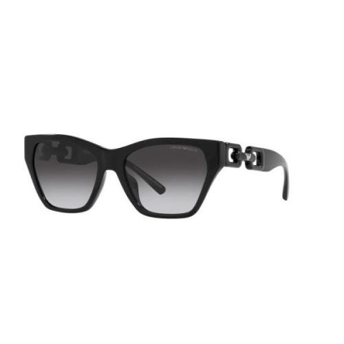 Emporio Armani Svarta solglasögon med gradient röklins Black, Dam