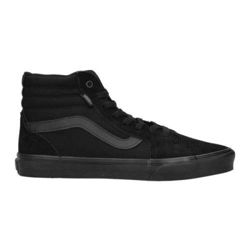 Vans Svart Läder Sneaker Boot Black, Herr